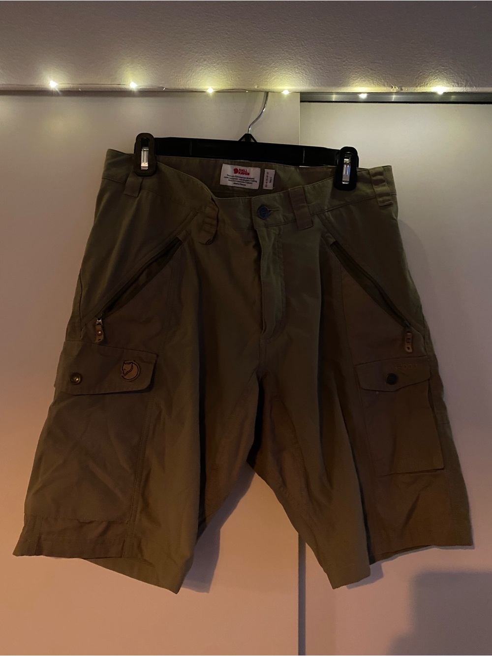 Fjallraven Abisko Trekking Olive Green Cargo Shorts Size 46